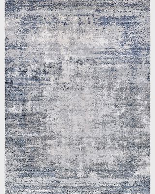Intrigue Power-Loomed Gray & Navy Rug, 9' x 12'