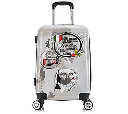 InUSA PRINTS Lightweight Hardside Spinner 20 Carry-On-World