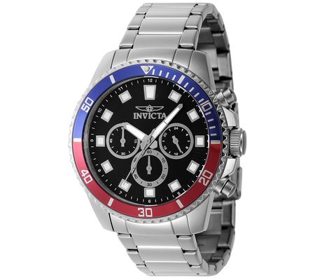 Invicta Men's Pro Diver Stainless Steel Black D ial Watch