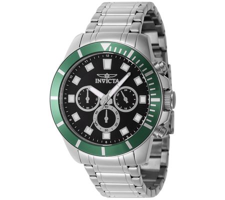 Invicta Men's Pro Diver Stainless Steel Green B ezel Watch