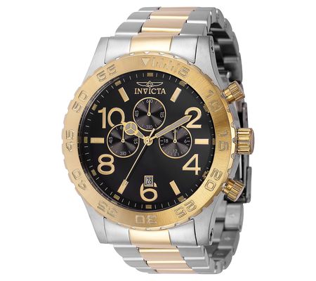 Invicta Men's Specialty Two-Tone Stainless Blac k Dial Watch