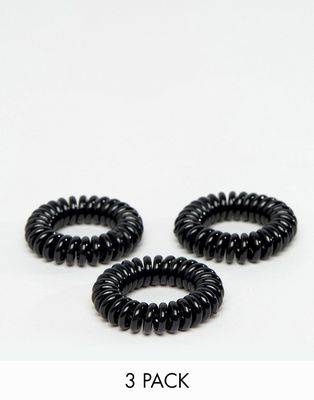invisibobble 3-pack Power Strong Hair Ties - Black-No color