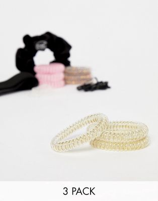 invisibobble 3-pack Slim Stay Hair Ties - Gold
