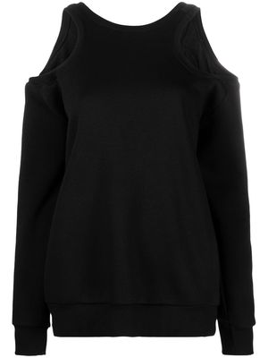 Ioana Ciolacu backless cut-out sweatshirt - Black