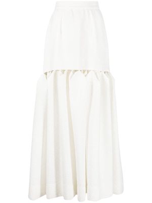 Ioana Ciolacu cut-out high-waisted skirt - White