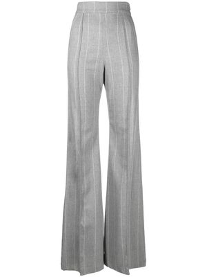 Ioana Ciolacu pinstripe-print wide-leg trousers - Grey