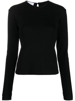 Ioana Ciolacu plain open-back sweatshirt - Black