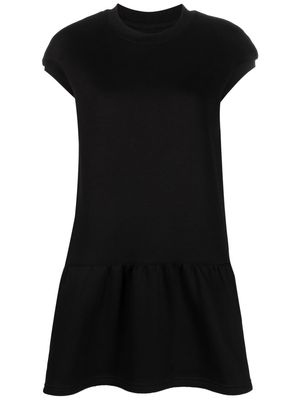 Ioana Ciolacu short-sleeve peplum mini dress - Black