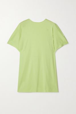 ioannes - Camilla Open-back Embroidered Cotton-jersey T-shirt - Green