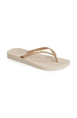 Ipanema 'Ana' Flip Flop in Beige/Gold