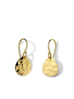 IPPOLITA 18kt yellow gold Classico crinkle hammered teardrop earrings