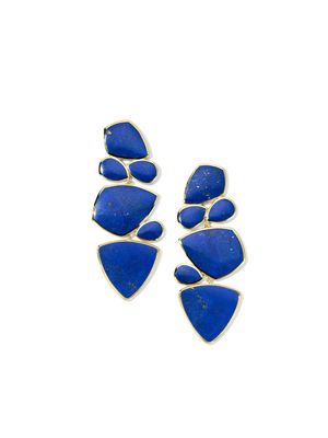 IPPOLITA 18kt yellow gold Rock Candy Large Stacked lapis lazuli earrings