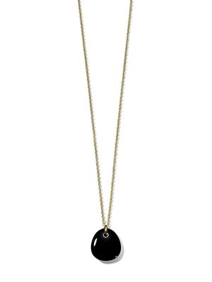 IPPOLITA 18kt yellow gold Rock Candy® small pebble pendant onyx pendant necklace