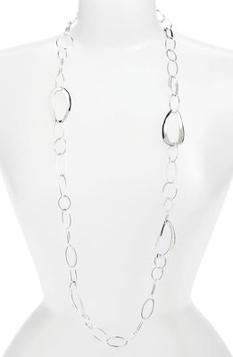 Ippolita 'Cherish' Wavy Oval Chain Necklace in Silver