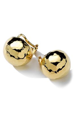 Ippolita Classico 18K Gold Pinball Clip Earrings in Green Gold