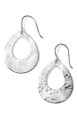Ippolita Classico Crinkle Small Open Teardrop Earrings in Silver