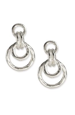 Ippolita 'Glamazon - Jet Set' Drop Hoop Earrings in Sterling Silver