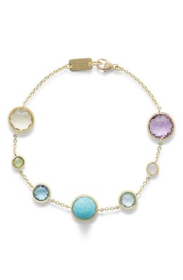 Ippolita Lollipop Multicolored Gemstone Link Bracelet in Green Gold