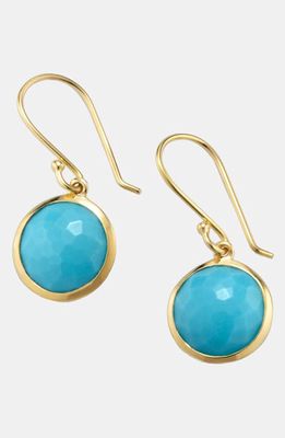 Ippolita Mini Rock Candy - Lollipop 18K Gold Drop Earrings in Yellow Gold/turquoise