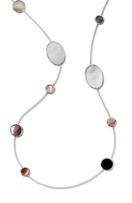 Ippolita Polished Rock Candy Oval Station Necklace in Sterling Silver