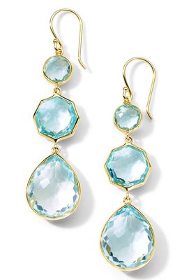 Ippolita Rock Candy Crazy 8's Drop Earrings in Gold/Blue Topaz