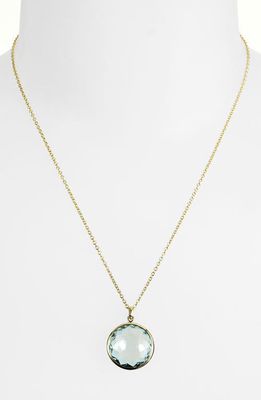 Ippolita 'Rock Candy - Lollipop' 18k Gold Pendant Necklace in Yellow Gold/blue Topaz