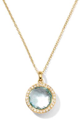 Ippolita Rock Candy - Mini Lollipop Pendant Necklace in Yellow Gold/Blue Topaz