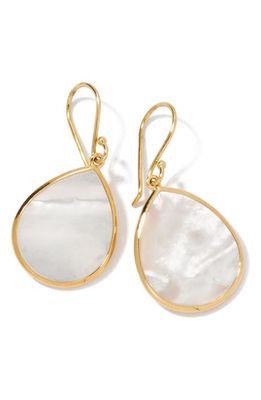 Ippolita Rock Candy - Mini Teardrop 18K Gold Earrings in Yellow Gold/Mother Of Pearl