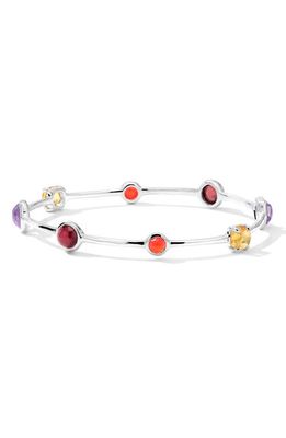 Ippolita Rock Candy Mixed Stone Station Bangle in Silver