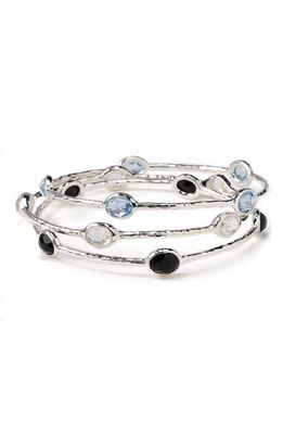 Ippolita Rock Candy Rosé Station Bangle in Hematite