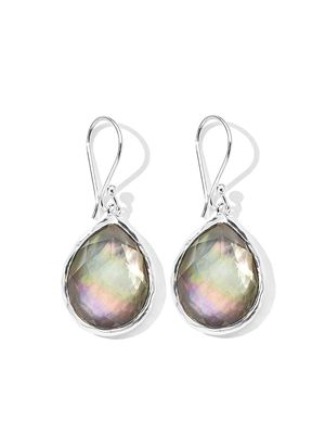IPPOLITA sterling silver Rock Candy® Mini Teardrop black shell earrings