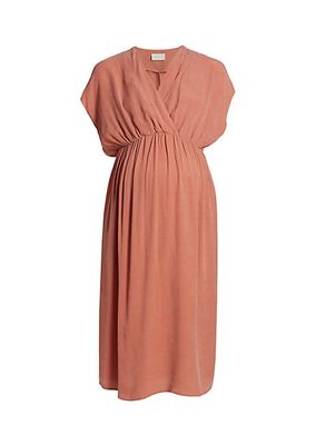 Irene Empire-Waist Maternity Midi-Dress