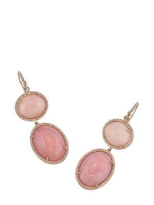 Irene Neuwirth 18kt rose gold Classic pink opal earrings