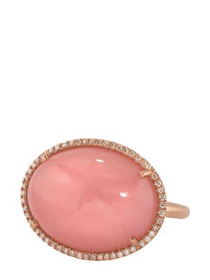 Irene Neuwirth 18kt rose gold pink opal diamond ring
