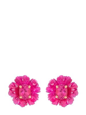 Irene Neuwirth 18kt rose gold Tropical Flower ruby and tourmaline flower stud earrings - Pink