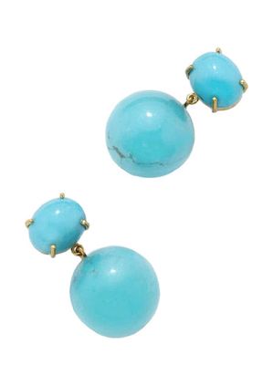 Irene Neuwirth 18kt yellow gold Gumball turquoise drop earrings