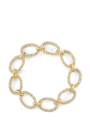 Irene Neuwirth 18kt yellow gold Large Oval Link diamond bracelet
