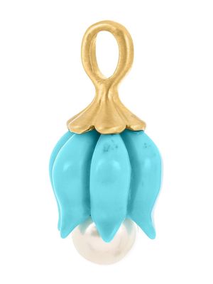 Irene Neuwirth 18kt yellow gold Lily Of The Valley turquoise and pearl pendant
