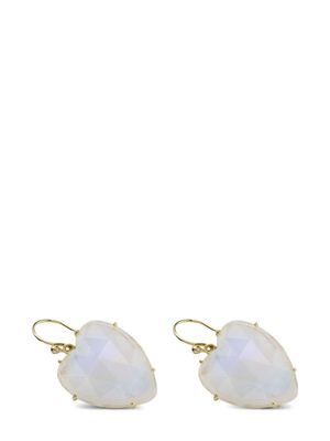 Irene Neuwirth 18kt yellow gold Love moonstone earrings