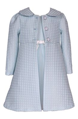 Iris & Ivy Coat & Dress Set in Blue