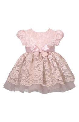 Iris & Ivy Floral Lace Party Dress & Bloomers Set in Taupe