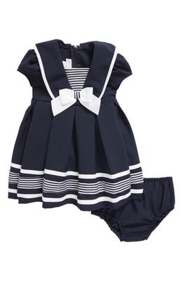 Iris & Ivy Nautical Stripe Dress & Bloomers Set in Navy