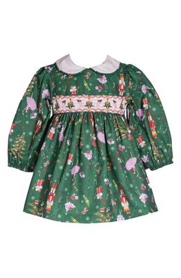 Iris & Ivy Nutcracker Print Dress in Green