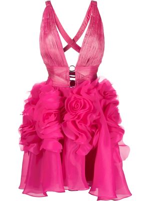 Iris Serban flower-detailed mini dress - Pink