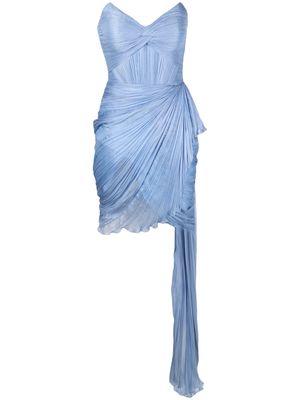 Iris Serban Zay strapless draped dress - Blue