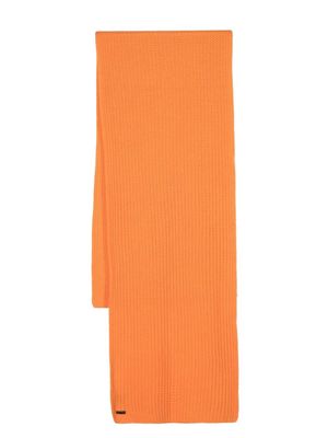 Iris Von Arnim logo-patch detail scarf - Orange