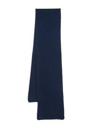 Iris Von Arnim ribbed-knit cashmere scarf - Blue