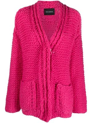 Iris Von Arnim V-neck cashmere coat - Pink