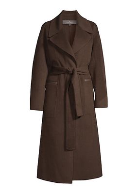 Iris Wool-Blend Belted Coat
