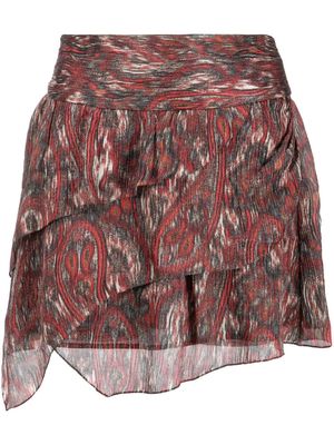 IRO abstract-print layered skirt